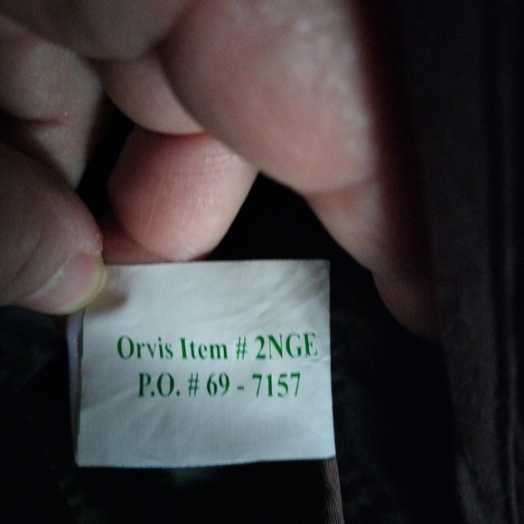 Men's Orvis Suede Brown Quilted Vest - Picture 6 of 6